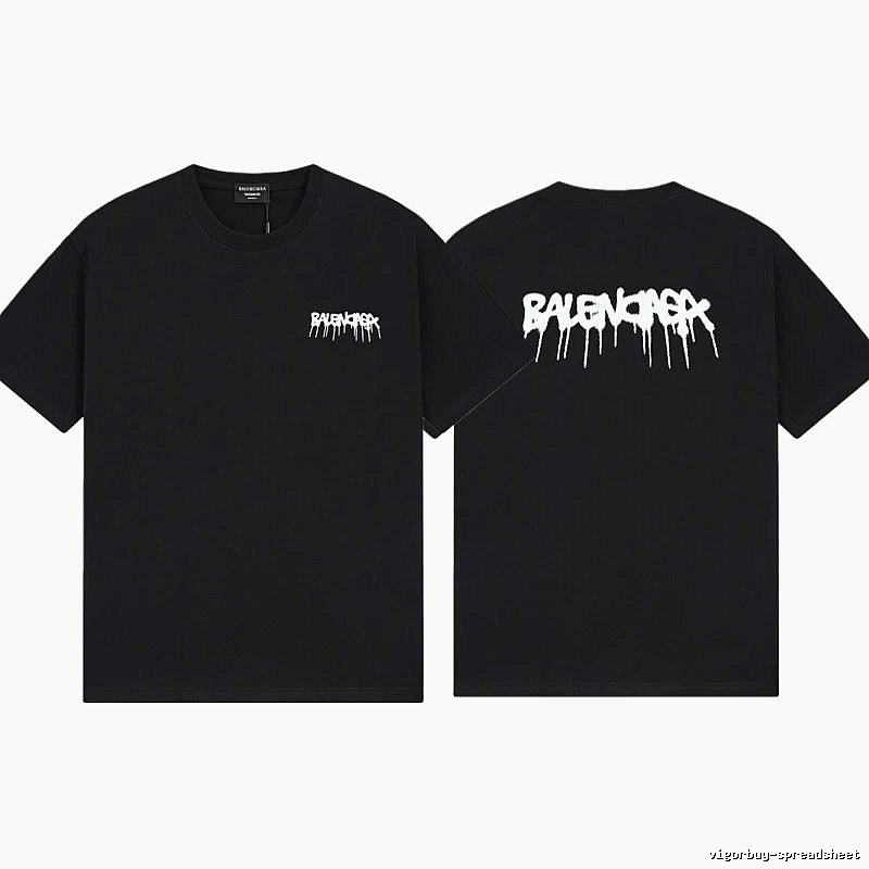 Balenciaga Graffiti Street Style Black T-Shirt