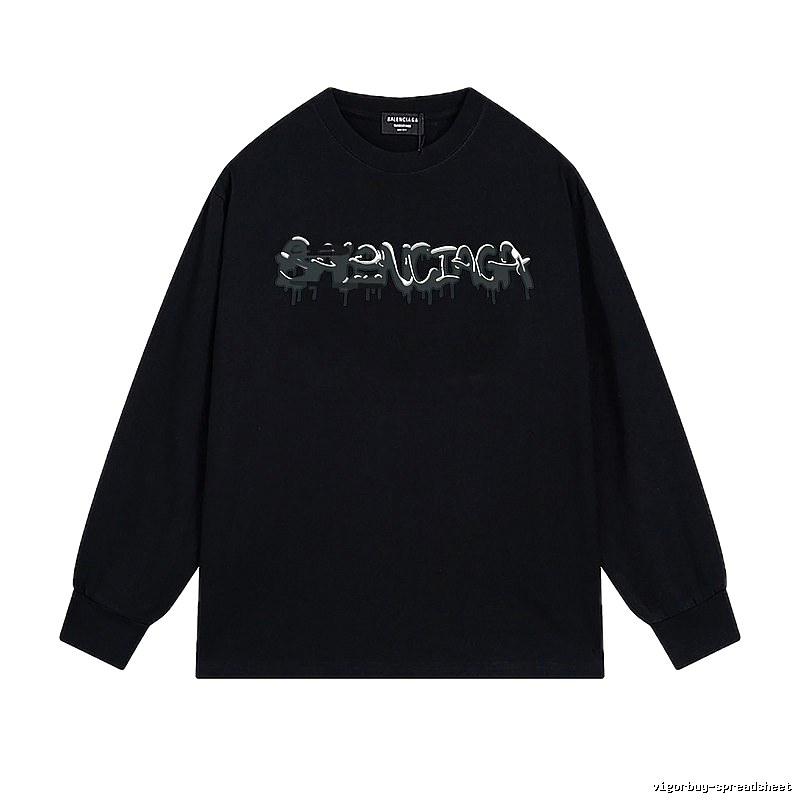 Balenciaga graffiti-style black long-sleeve