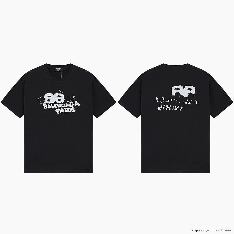 Balenciaga graffiti-style black T-shirt