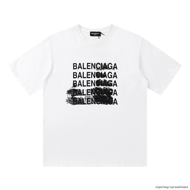 Balenciaga Graffiti Trendy Style White Short-sleeve T-shirt