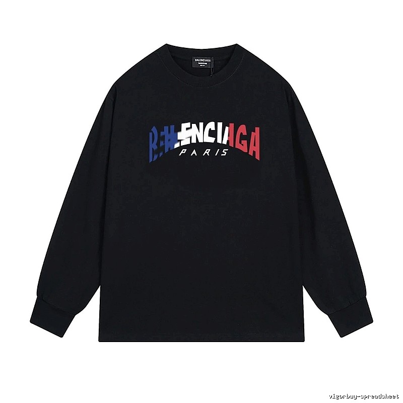 Balenciaga letter-style black sweatshirt