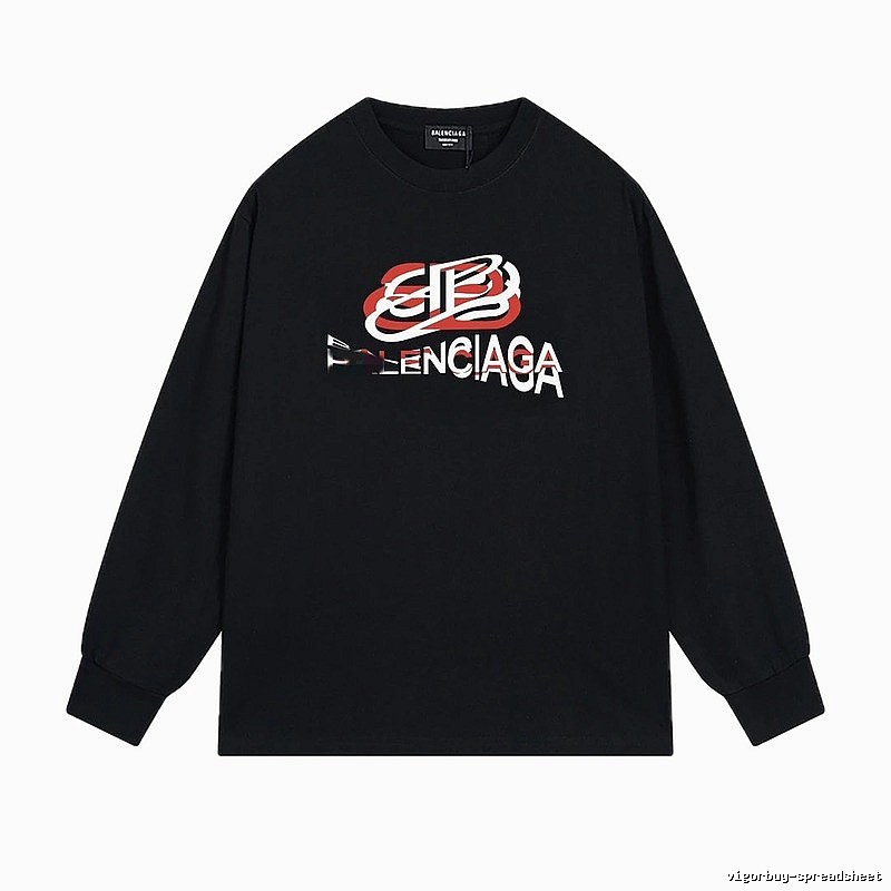 Balenciaga letter-style black T-shirt