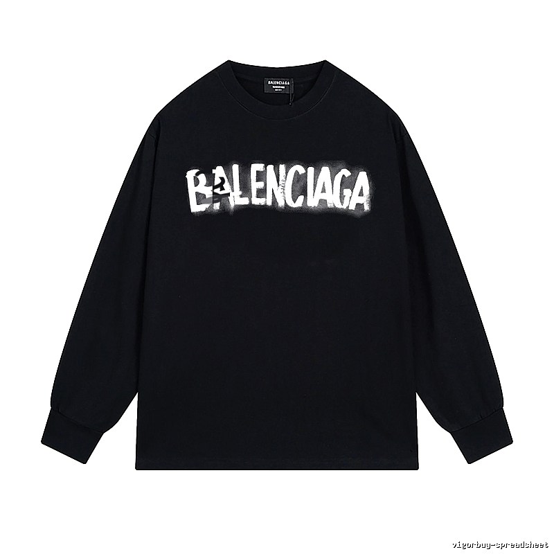Balenciaga letter style black T-shirt