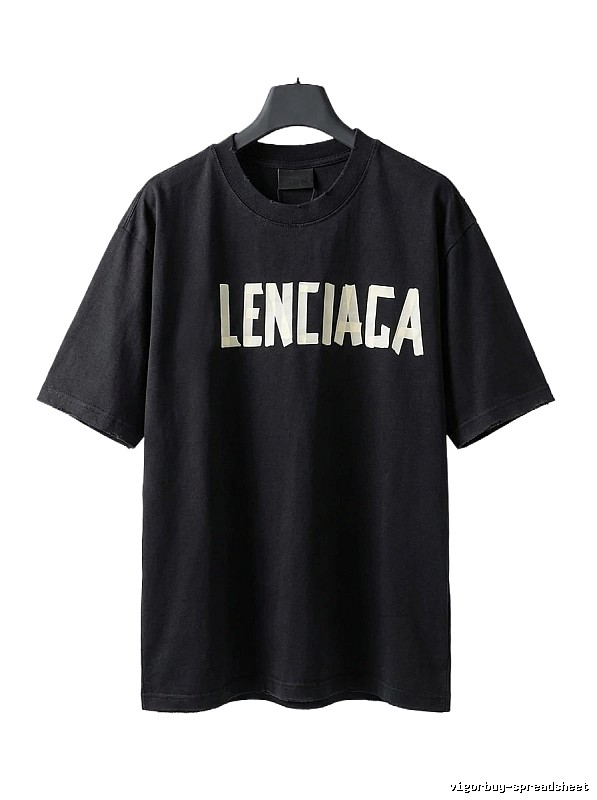 Balenciaga letter-style black T-shirt