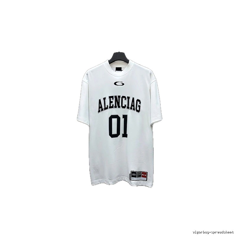 Balenciaga letter-style white T-shirt
