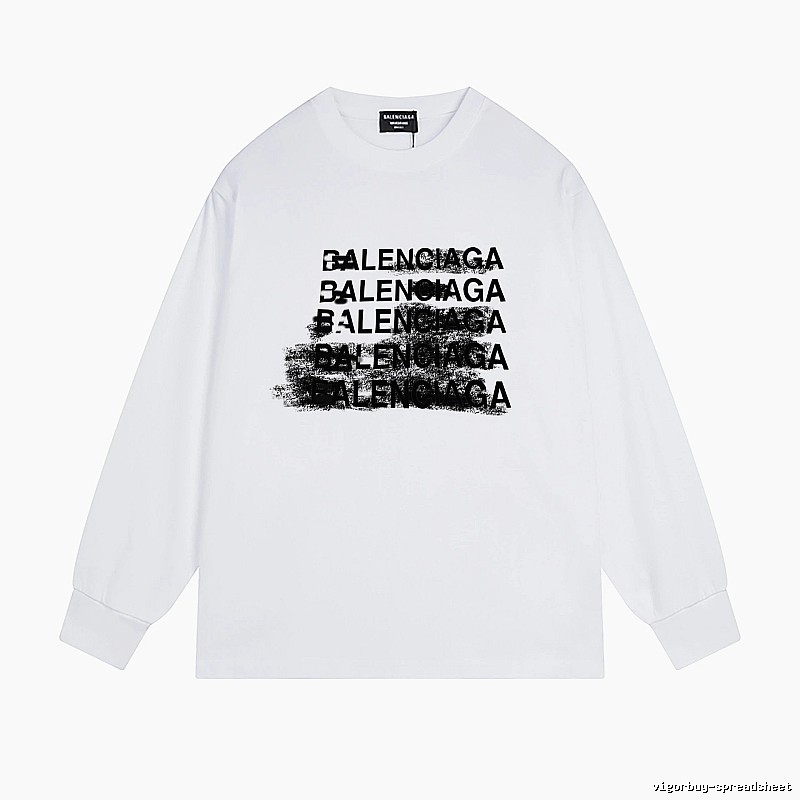 Balenciaga letter-style white T-shirt