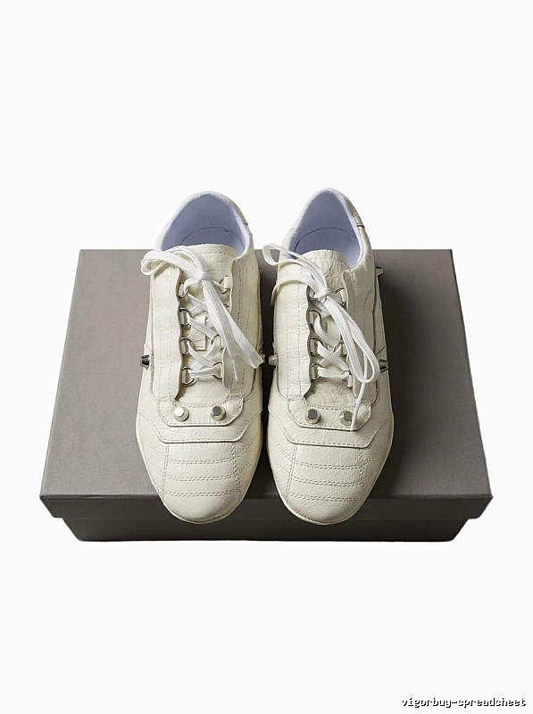 Balenciaga metallic-style white shoes
