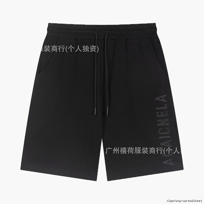 Balenciaga minimalist style black shorts