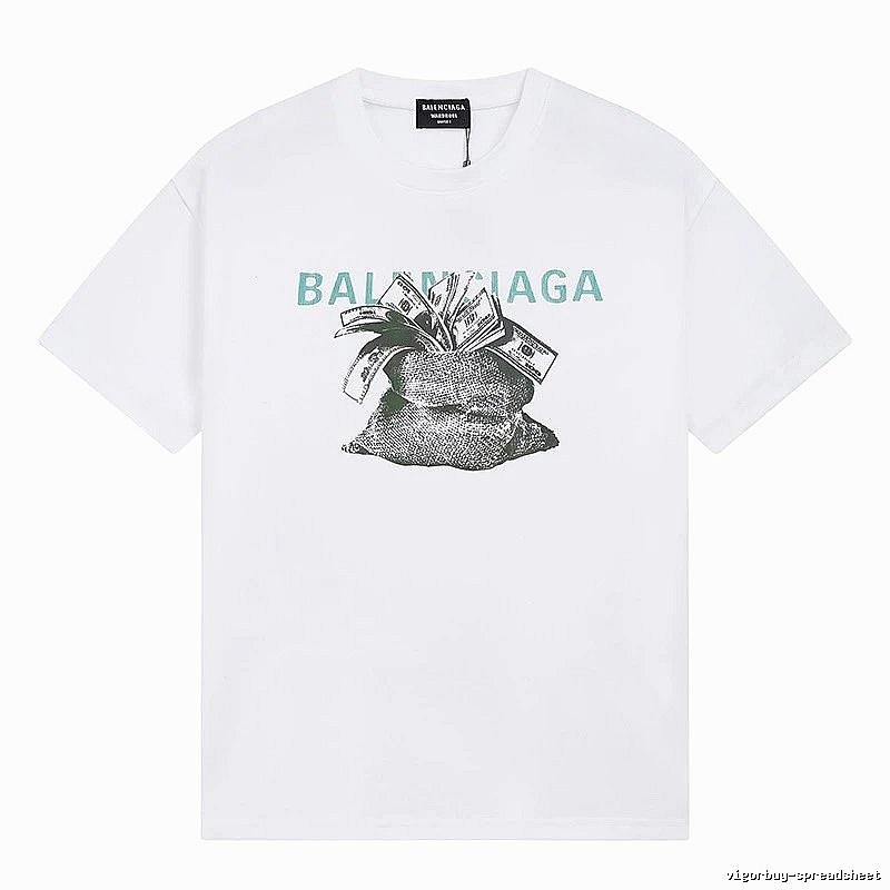 Balenciaga Money Bag Print White T-shirt