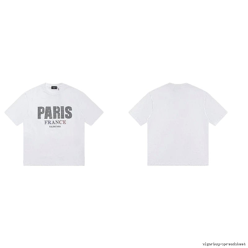 Balenciaga Paris Collection Minimalist Style White T-Shirt