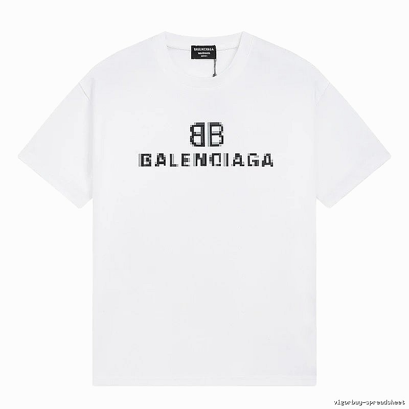 Balenciaga pixel-style white T-shirt