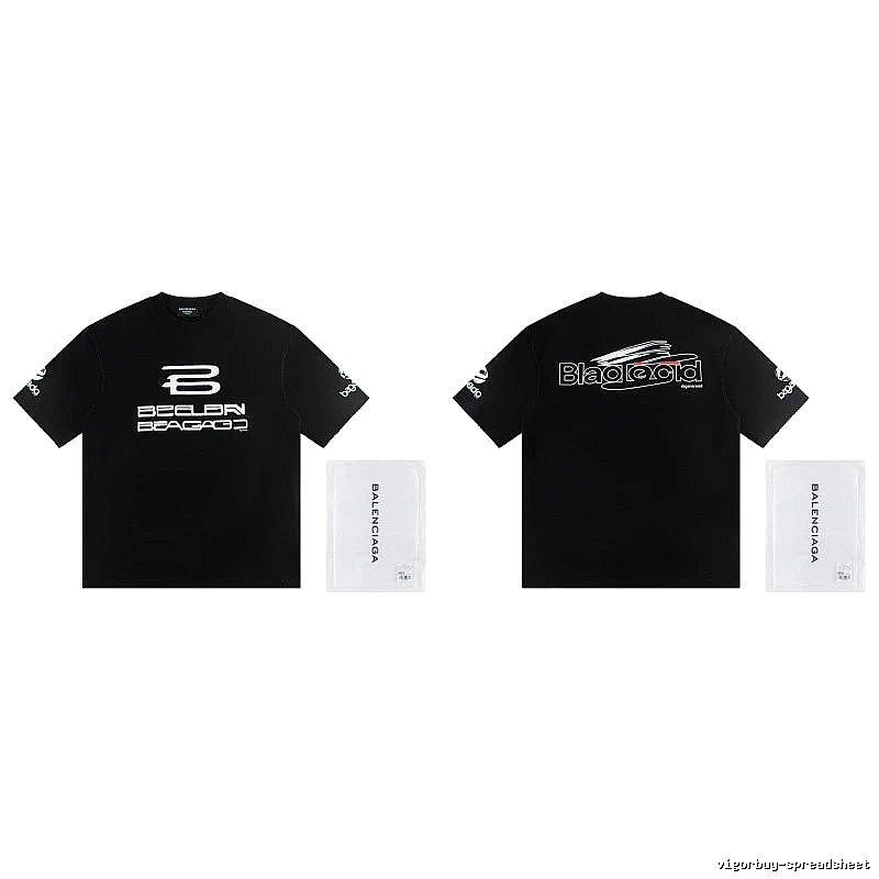 Balenciaga Printed Street Style Black T-shirt