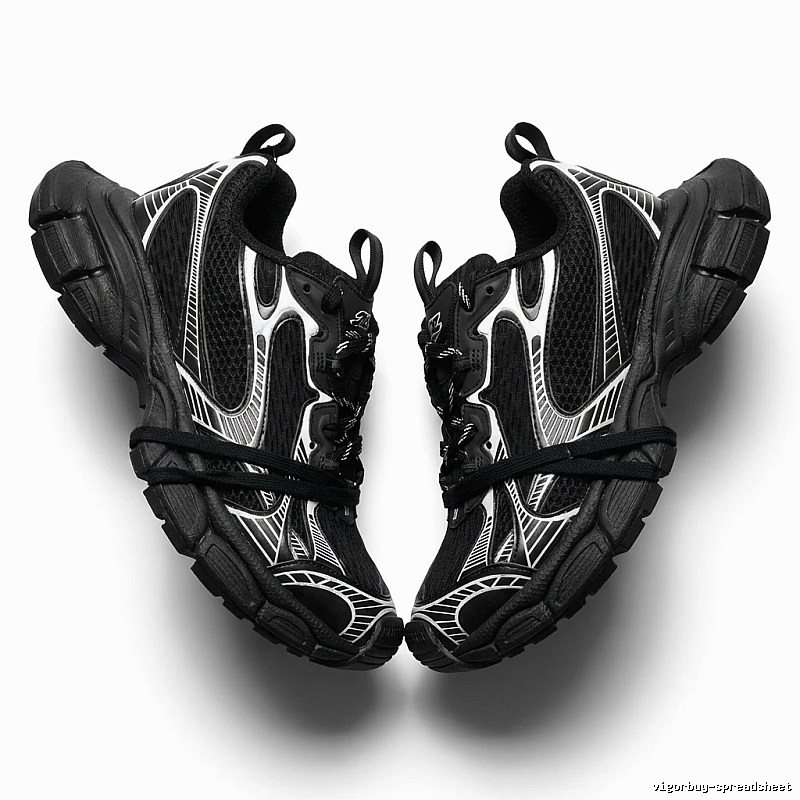 Balenciaga retro black and grey sports shoes
