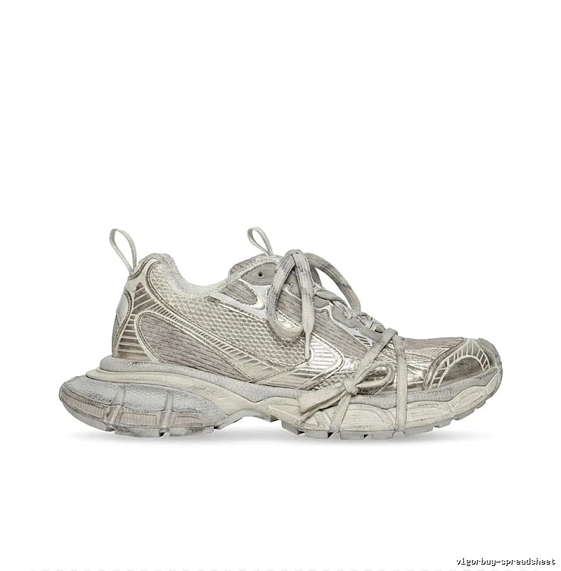 Balenciaga Retro Silver Sneakers