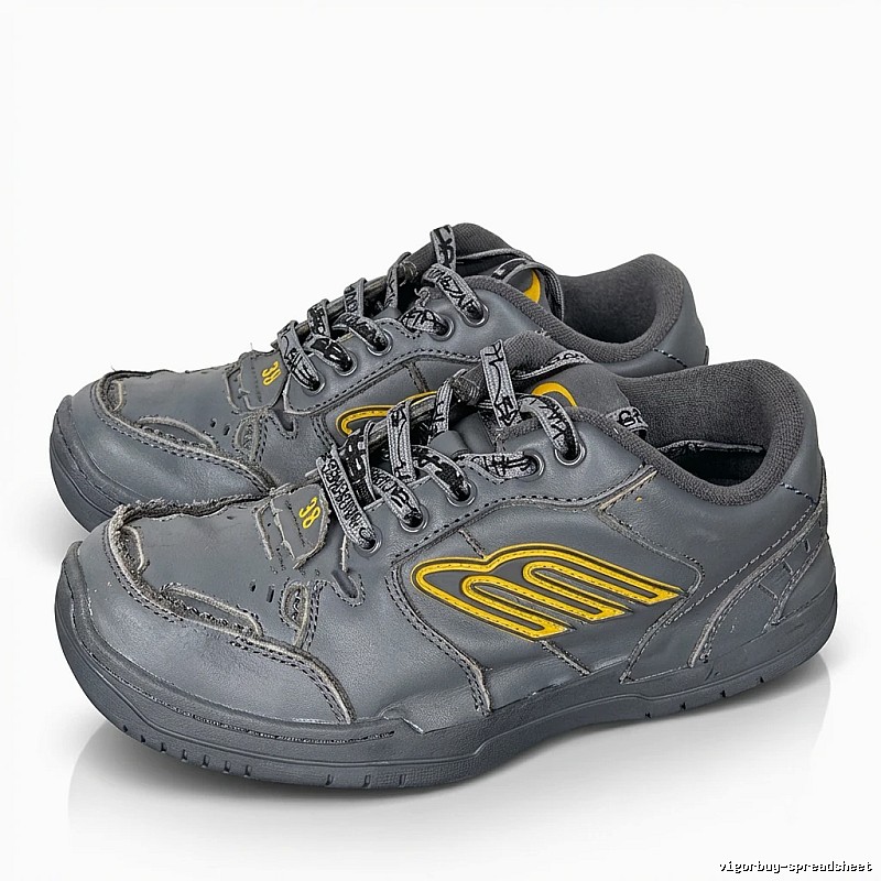 Balenciaga retro-style gray-yellow sports shoes