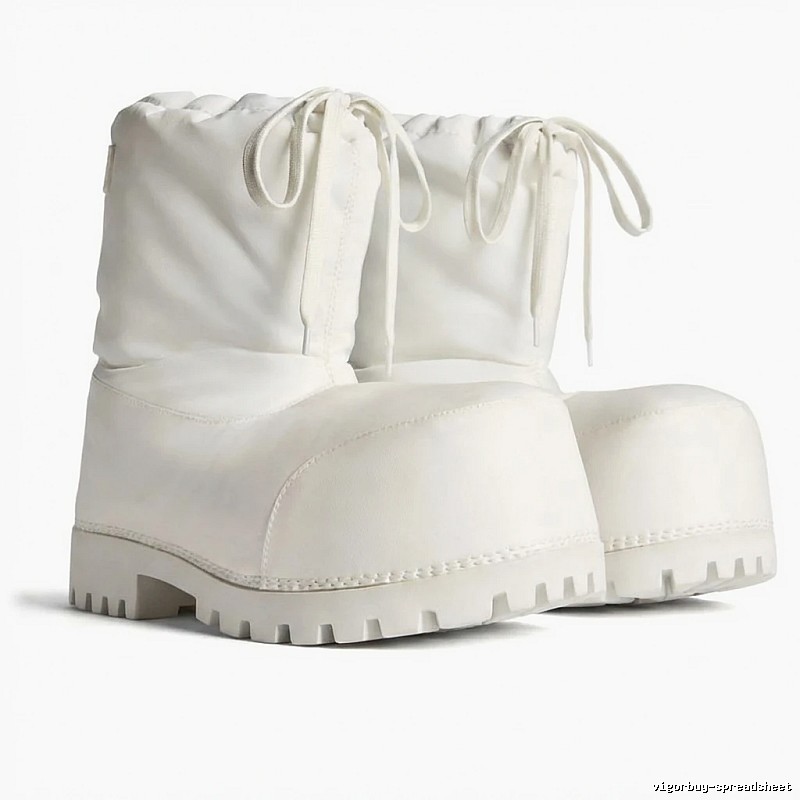 Balenciaga retro-style white boots