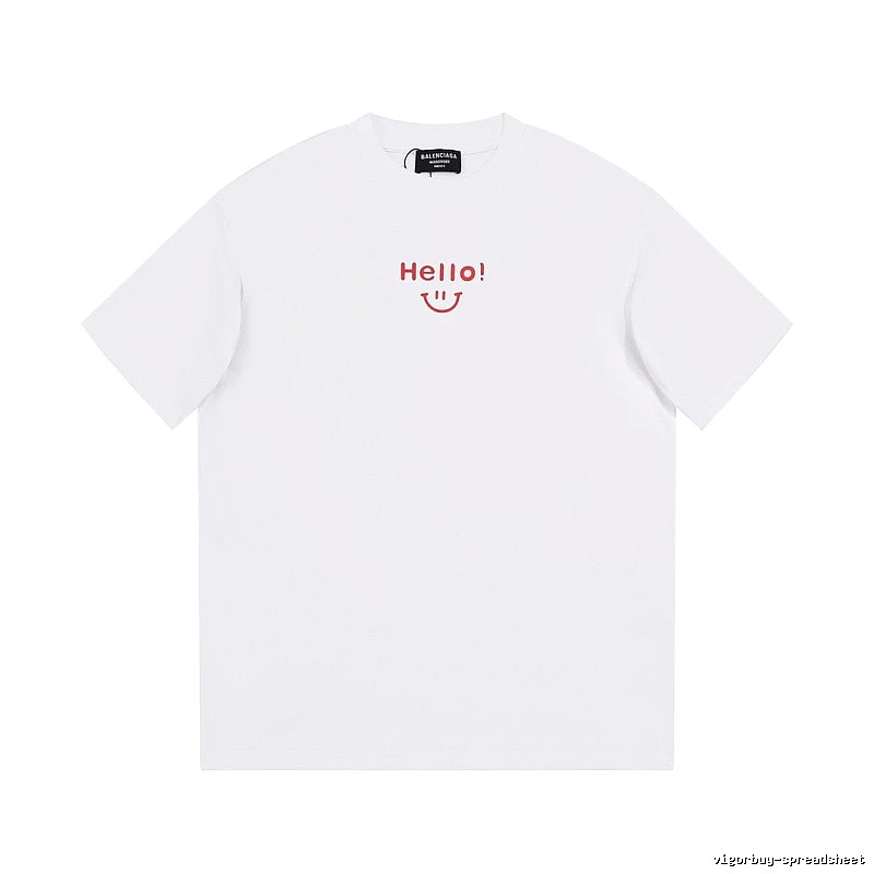 Balenciaga Smile Collection Minimalist Style White T-shirt
