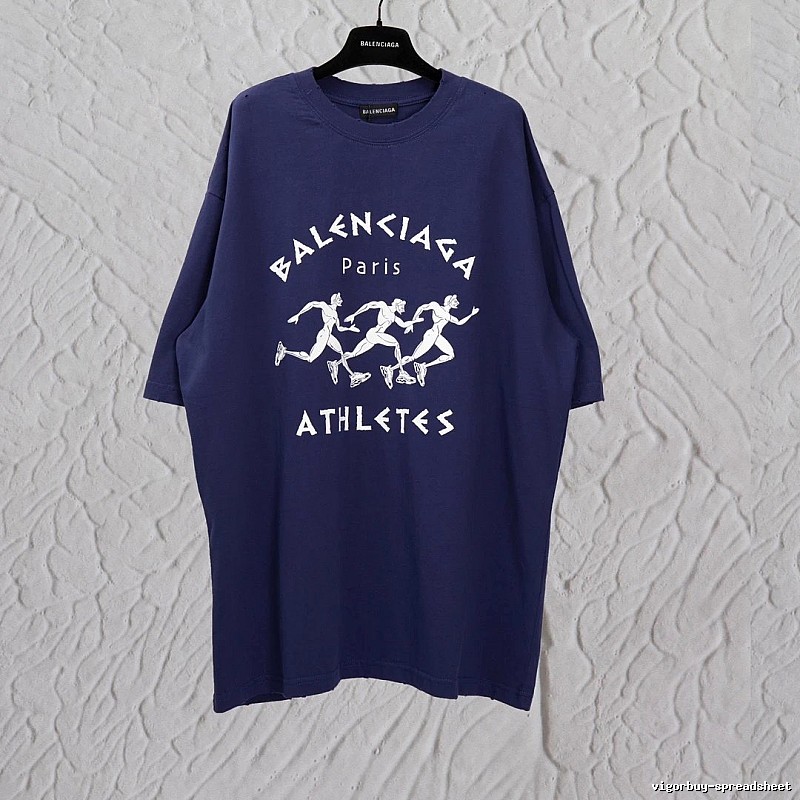 Balenciaga sporty navy blue T-shirt