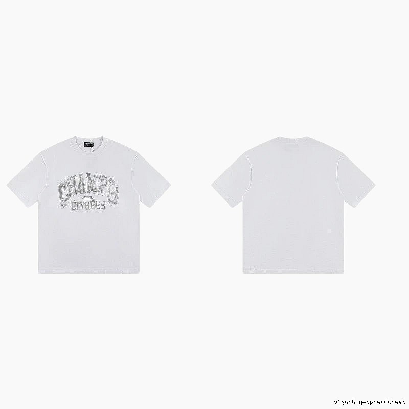 Balenciaga Vintage Distressed Lettering White T-Shirt