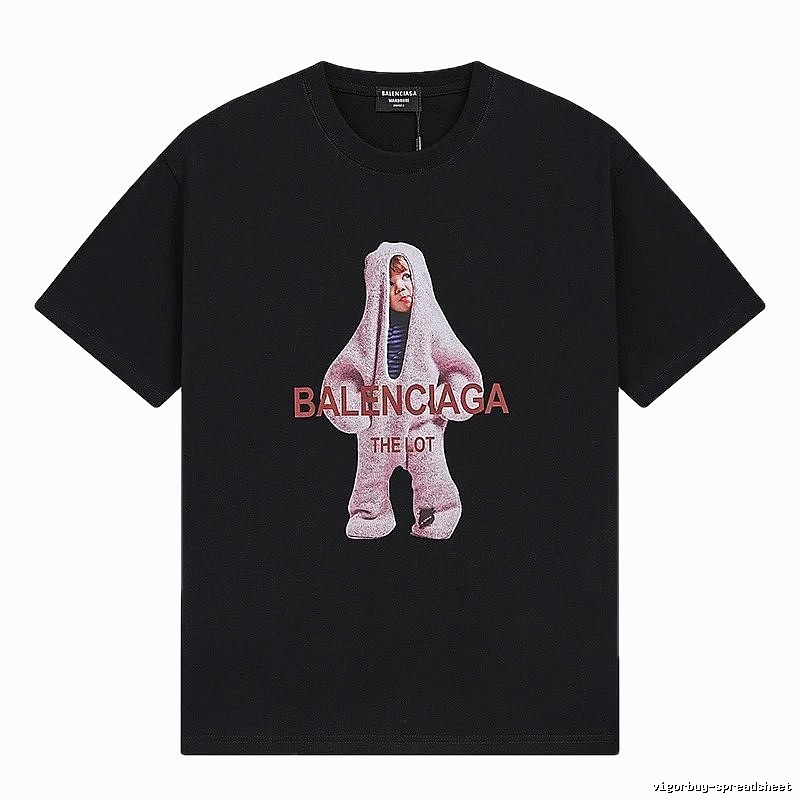 Balenciaga's childlike black T-shirt.