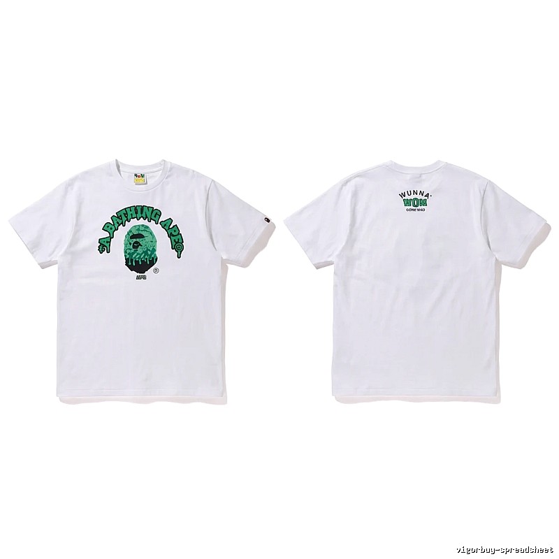 Bape Ape Head Minimalist Style White T-shirt