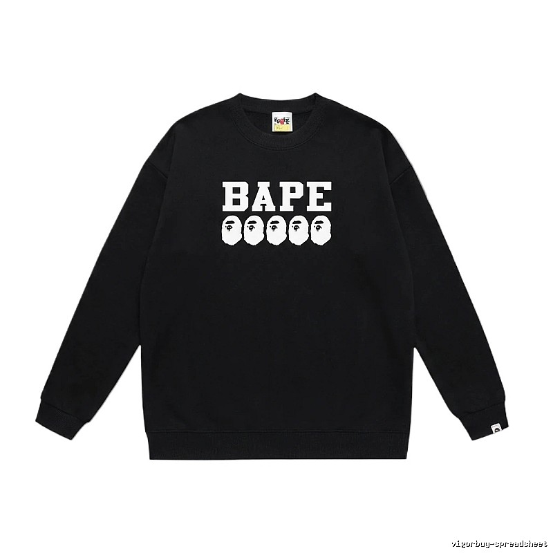 BAPE Ape Head Simple Black Sweatshirt