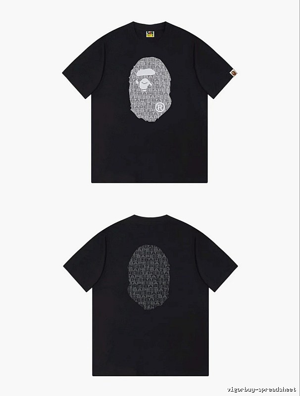 Bape Ape Head Trendy and Cool Black T-shirt