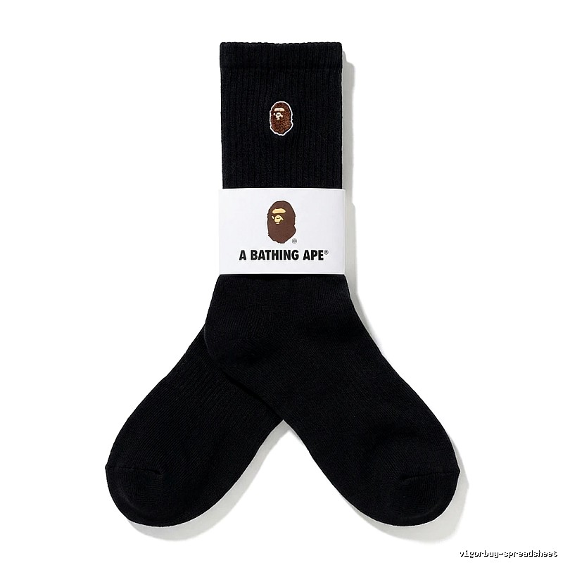 Bape Ape Head Trendy Black Socks