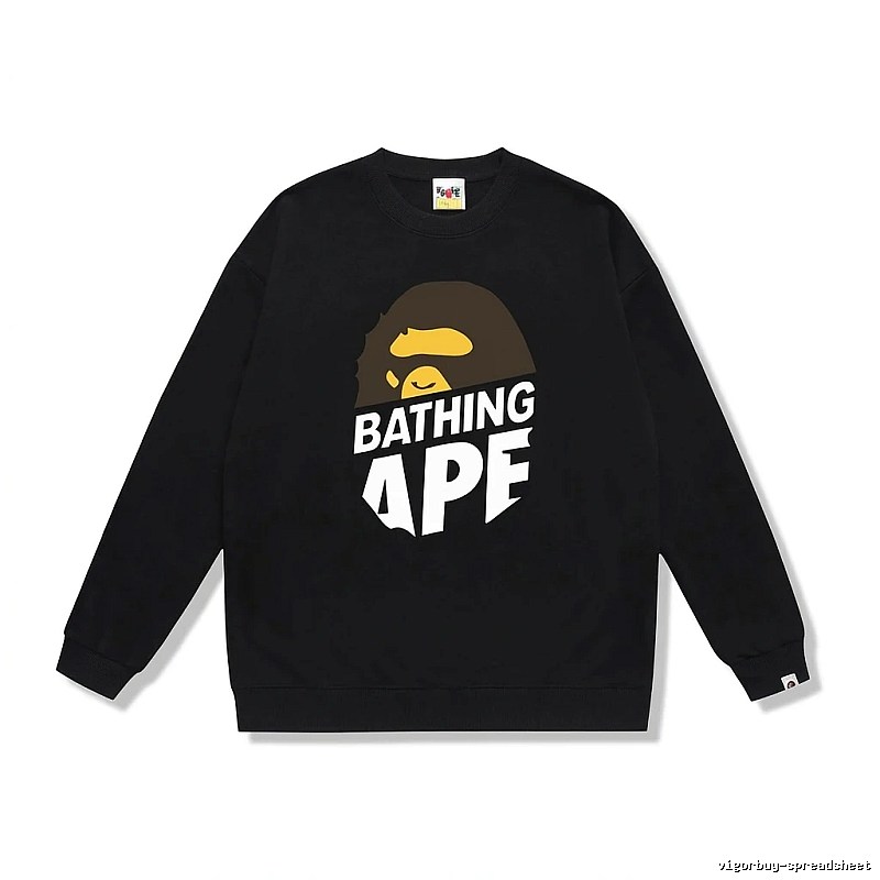 Bape Ape Head Trendy Cool Black Sweatshirt