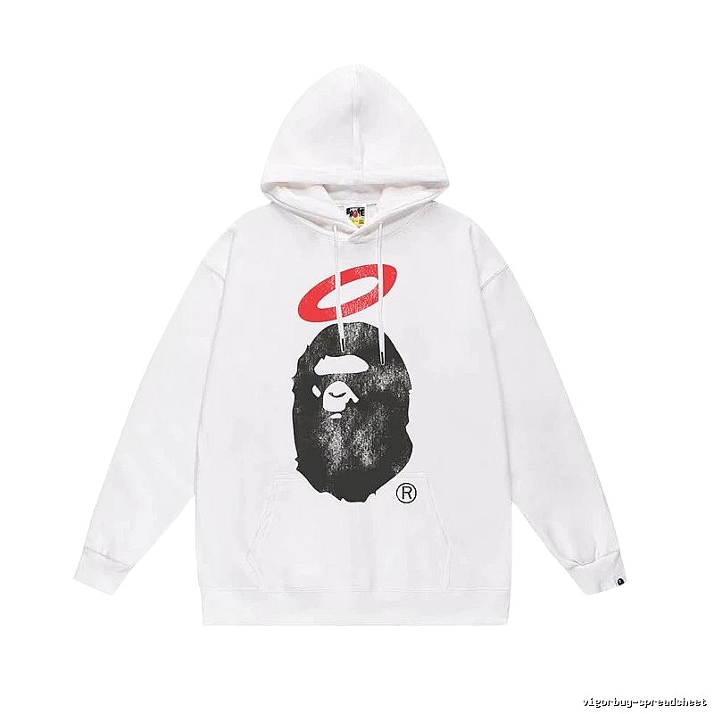 Bape Ape Head Trendy Cool Style White Sweatshirt
