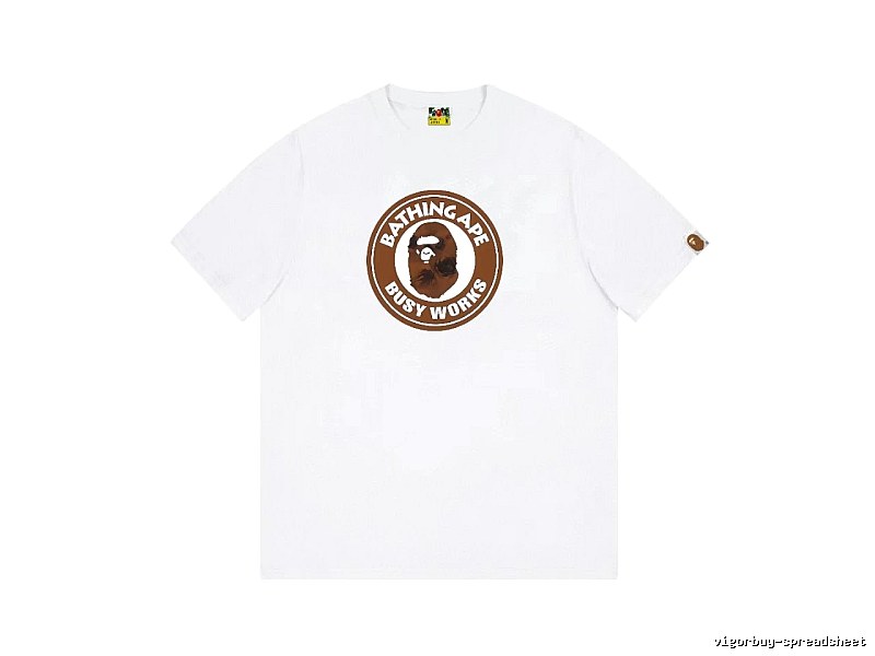 Bape Ape Head white short-sleeved shirt
