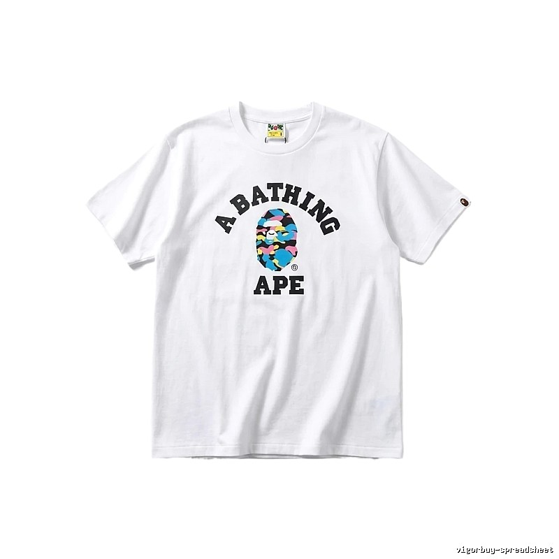 Bape Camouflage Alphabet White T-shirt