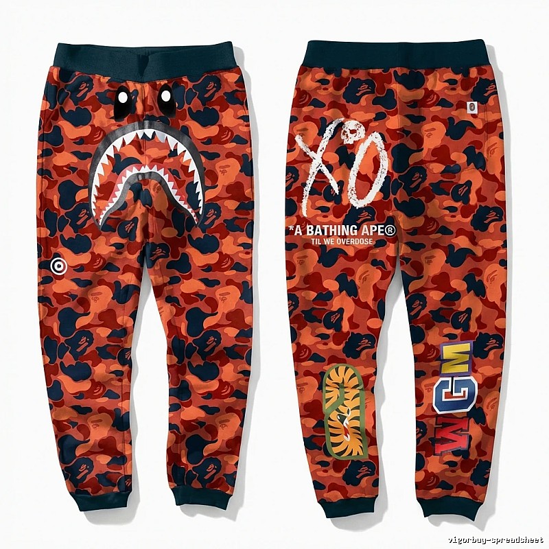 Bape camouflage shark-style sweatpants