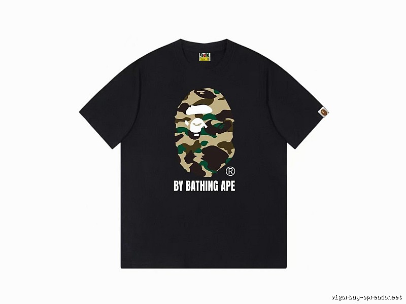 Bape camouflage style black T-shirt