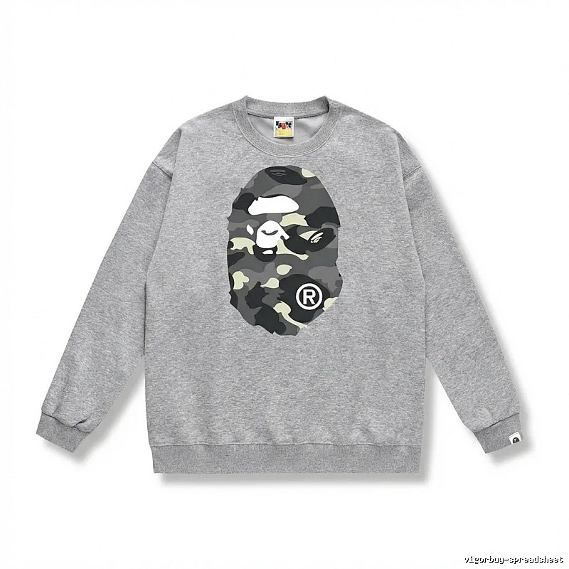 Bape camouflage style grey sweatshirt