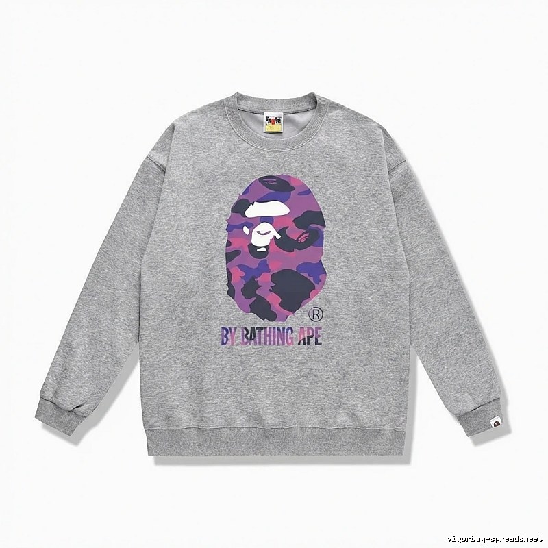 Bape camouflage-style grey sweatshirt
