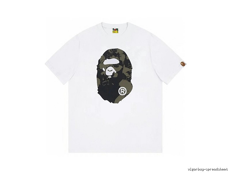 Bape camouflage style white T-shirt