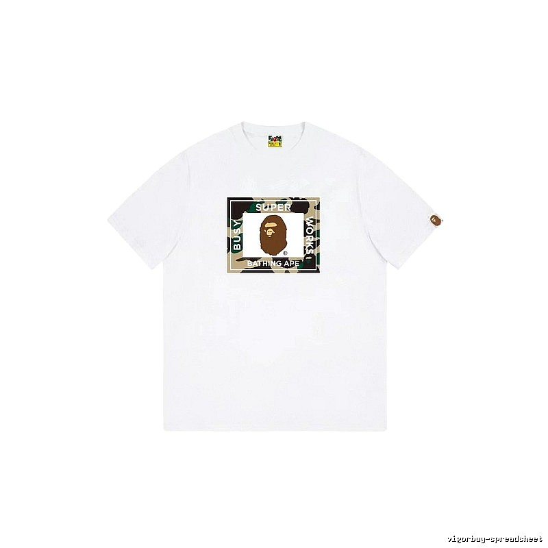 Bape camouflage-style white T-shirt