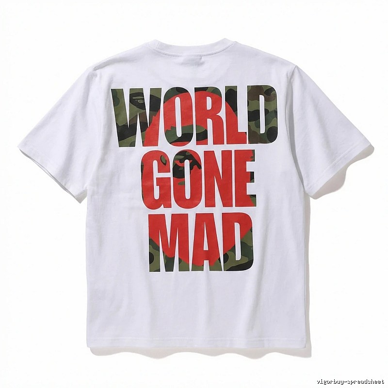Bape camouflage style white T-shirt