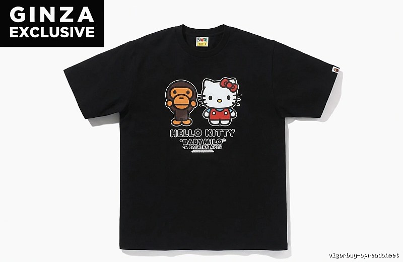Bape Co-branded Hello Kitty Black T-shirt