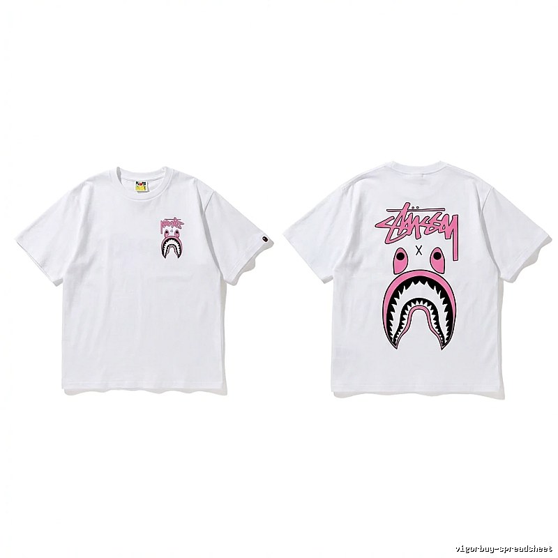 Bape Shark Co-branded White T-shirt