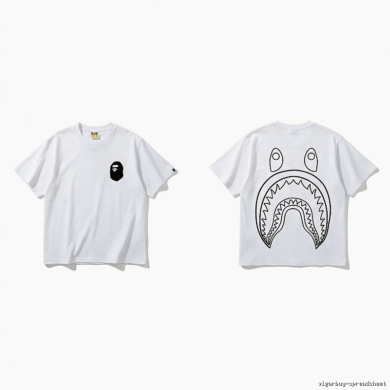 Bape Shark Series Simple White T-shirt
