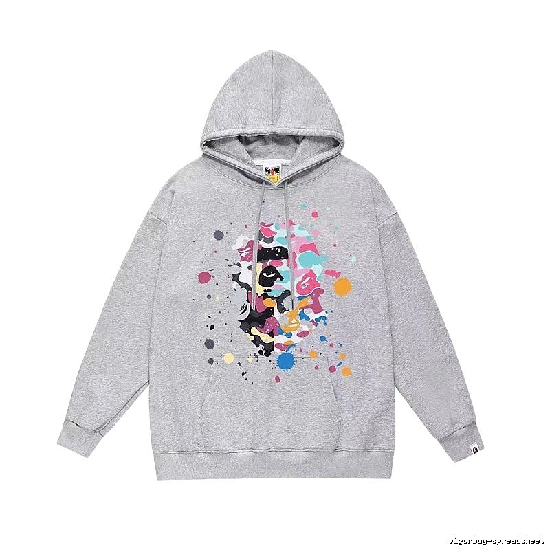 Bape splatter - ink style grey hoodie