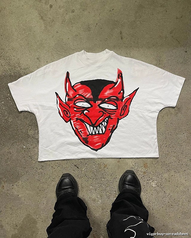 Billionaire Devil Print White T-shirt