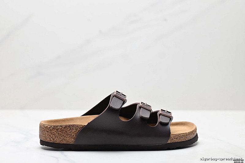 BIRKENSTOCK Casual Dark Brown Cork Slide Sandals