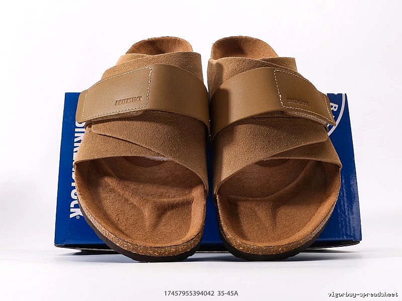 BIRKENSTOCK Cork Casual Style Camel Slide Sandals