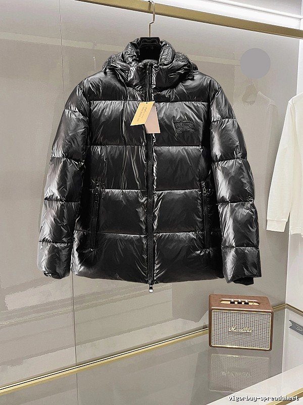 Black Hooded Glossy Glossy Puffer Jacket by Moncler