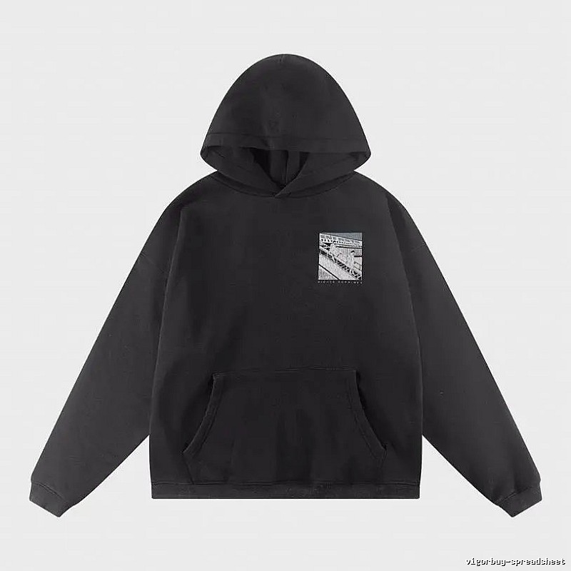 Bold Print Direction Graphic Zip Hoodie Commuter Look