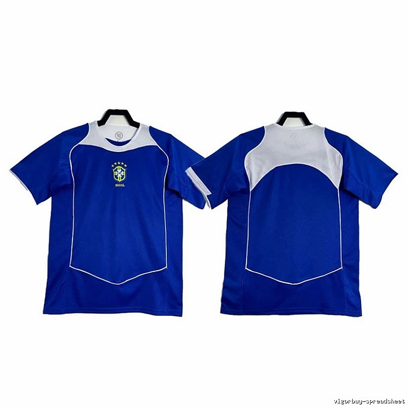 Brazil Classic Soccer jersey Blue Brazil Football for Daily Styling