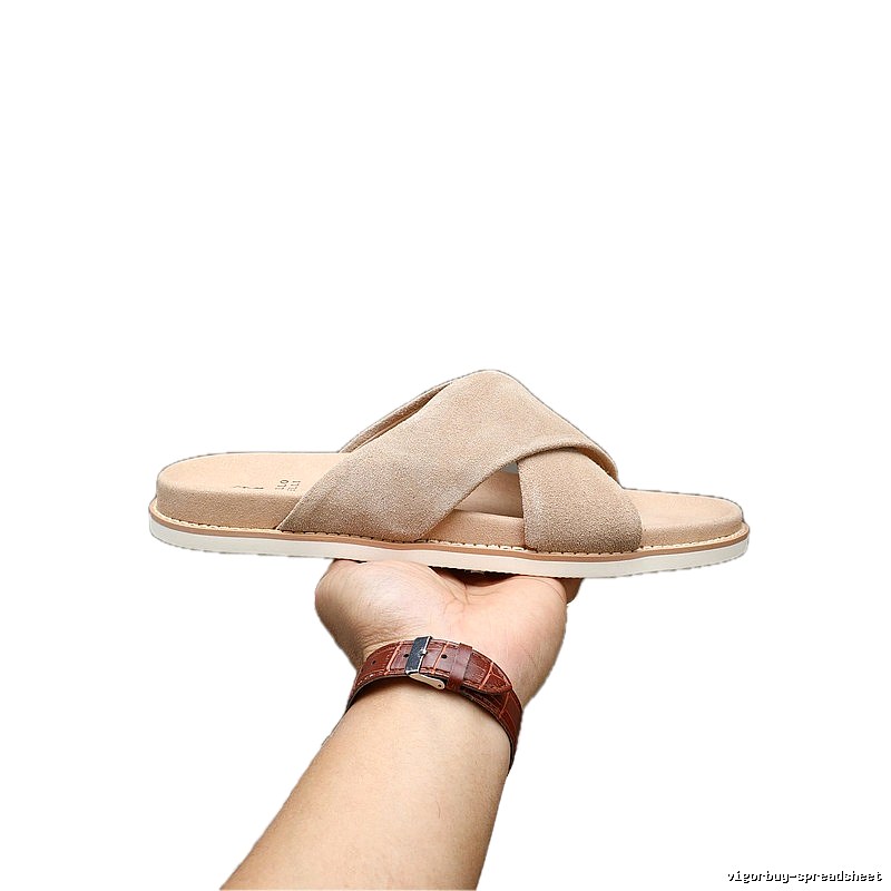 Brunello Cucinelli Casual Style Sand-colored Slide Sandals